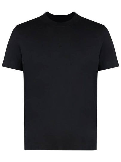 Embroidered 4G Logo Cotton Short Sleeve T-shirt Black - GIVENCHY - BALAAN 2