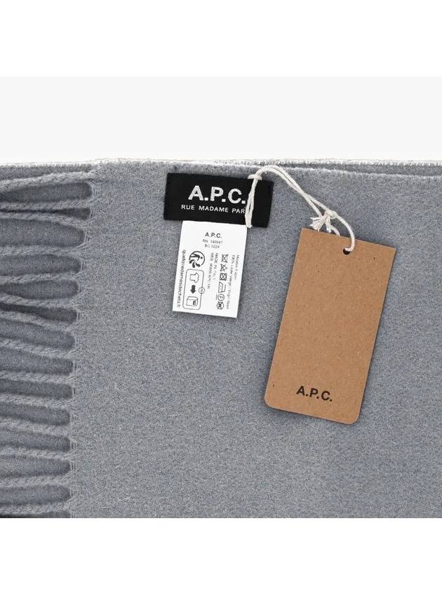 Ambroise Embroidered Muffler Grey - A.P.C. - BALAAN 4