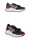 Vintage Check Leather Low Top Sneakers Black - BURBERRY - BALAAN 5