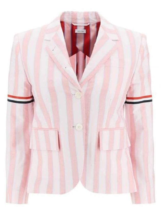 High Armhole RWB Arm Banding Striped Jacket Pink - THOM BROWNE - BALAAN 2