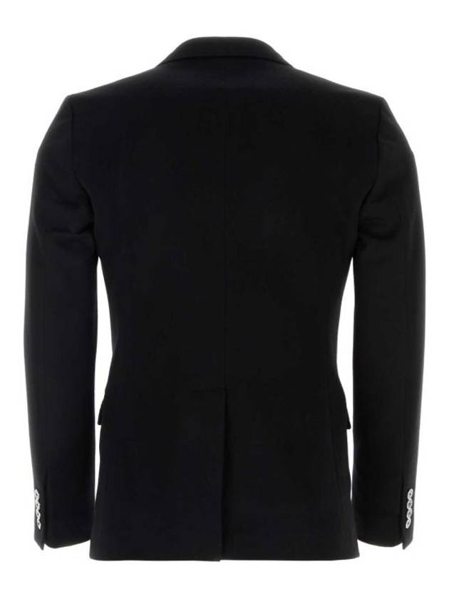 Crown Logo Single Breasted Jacket Black - DOLCE&GABBANA - BALAAN 3