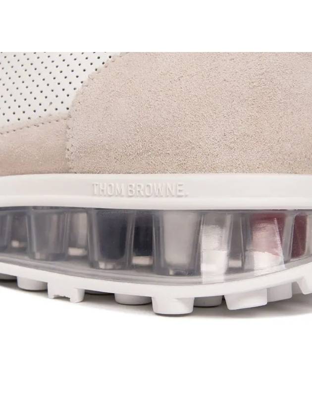 Women Vitello Calf Tech Runner Clear Sole Low Top Sneakers White - THOM BROWNE - BALAAN 5