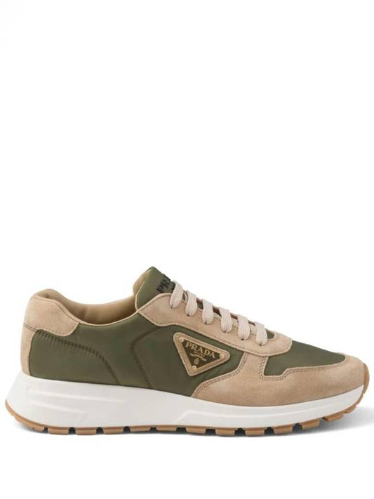 Enamel triangle leather sneakers 2EE369FD0023KUY - PRADA - BALAAN 1