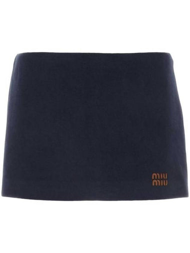 Short Skirt MG2253SOOO15EG F0008 BLEU - MIU MIU - BALAAN 1