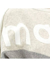 Houston Two-Tone Logo Cotton Sweatshirt Ecru Grey - ISABEL MARANT - BALAAN 5