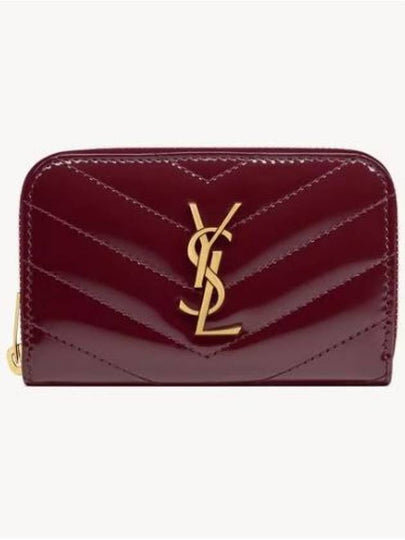 Cassandra Matelasse Patent Leather Half Wallet Red - SAINT LAURENT - BALAAN 2