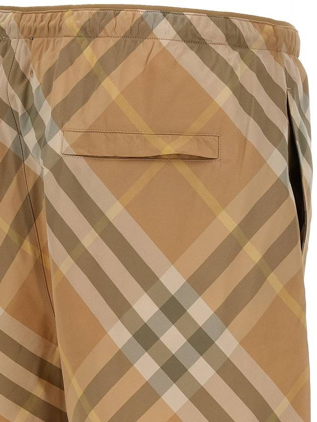 Check Swim Shorts Beige - BURBERRY - BALAAN 5