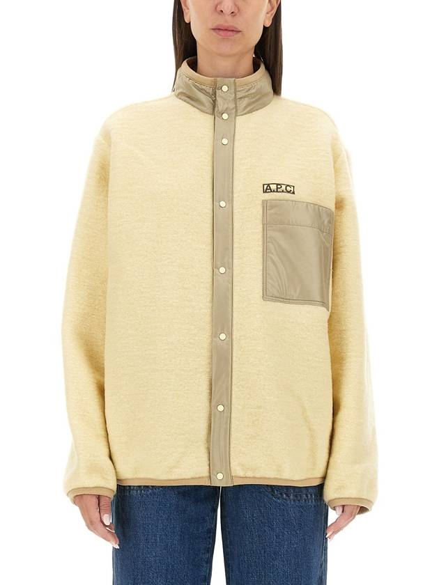 Iwan Fleece Wool Jacket Yellow - A.P.C. - BALAAN 2