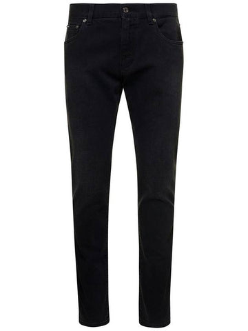 Men's Slim Fit Stretch Jeans Gray - DOLCE&GABBANA - BALAAN 1