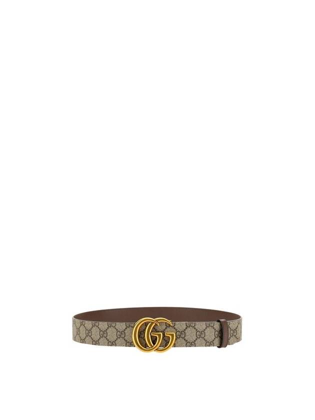 GG Marmont Reversible Leather Belt Beige Brown - GUCCI - BALAAN 4