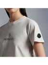 Logo Cotton Jersey Short Sleeve T-Shirt Light Grey - MONCLER - BALAAN 5