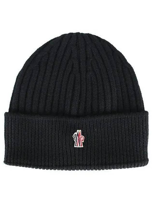 Grenoble Logo Wool Beanie 3B00010 04761 999 1210407 - MONCLER - BALAAN 1