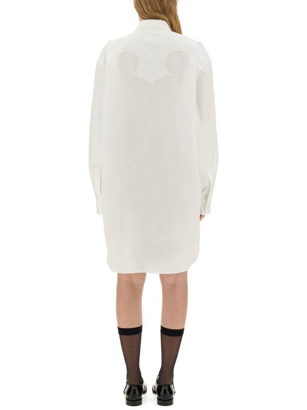 Cotton Poplin Shirt Midi Dress White - MAISON MARGIELA - BALAAN 4