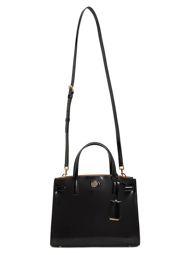 Robinson Satchel Small Tote Bag Black - TORY BURCH - BALAAN 7