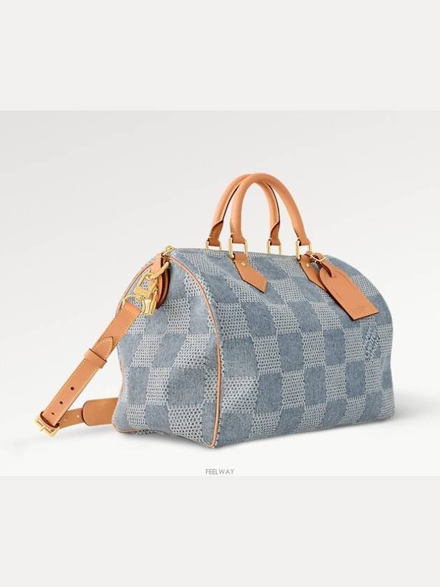 Speedy 40 Bandouliere Duffel Bag Denim Blue - LOUIS VUITTON - BALAAN 5