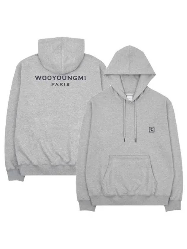 WYM Patch Back Logo Hoodie Gray Men's T-Shirt W223TS31720G - WOOYOUNGMI - BALAAN 1