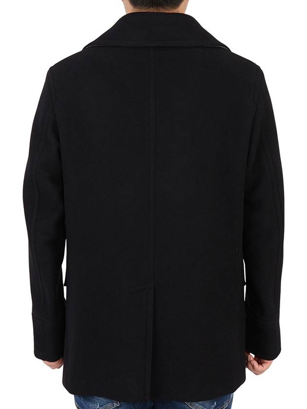 Men's Wool Double Coat Black - BURBERRY - BALAAN 5