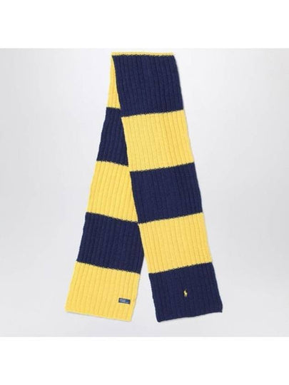 Striped Wool Muffler Yellow Blue - POLO RALPH LAUREN - BALAAN 2