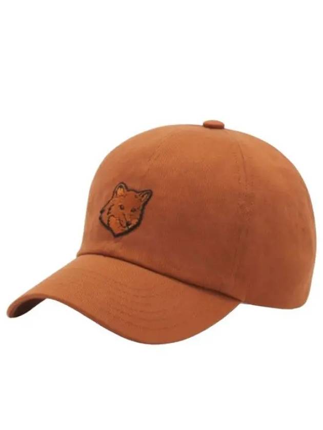 Bold Fox Head Embroidery 6 Panel Ball Cap Orange - MAISON KITSUNE - BALAAN 2