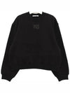 Logo Print Sweatshirt Black - ALEXANDER WANG - BALAAN 4