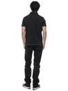 Men's Logo Patch Polo Shirt Black - MONCLER - BALAAN 6