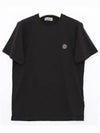 Kids 30/1 Cotton Jersey Short Sleeve T-Shirt Black - STONE ISLAND - BALAAN 2