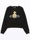 Logo Print Cotton Sweatshirt Black - VIVIENNE WESTWOOD - BALAAN 3