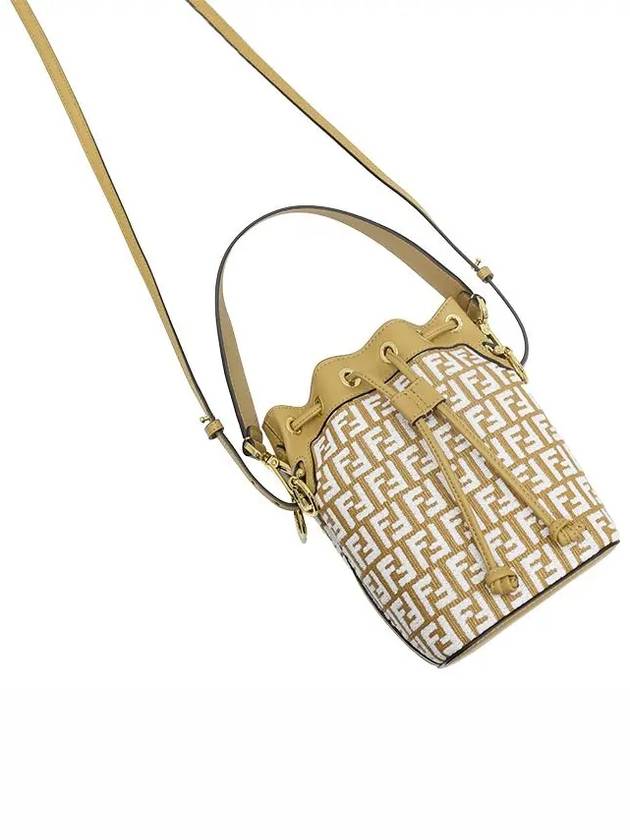 Mon Tresor Raffia Small Bucket Bag White - FENDI - BALAAN 6