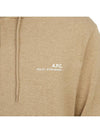 Logo Print Drawstring Hoodie Beige - A.P.C. - BALAAN 9