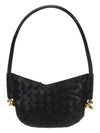 Solstice Intrecciato Mini Leather Shoulder Bag Black - BOTTEGA VENETA - BALAAN 2