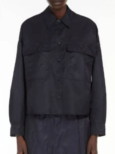 Cremona Water Repellent Crop Shirt Navy - MAX MARA - BALAAN 2