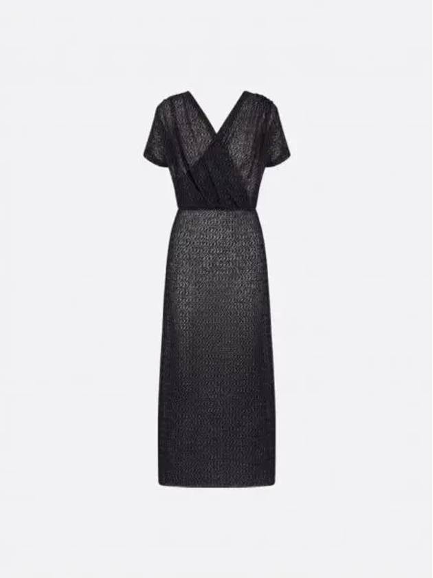 Wrap midi dress 444R17AM482 X9330 - DIOR - BALAAN 1