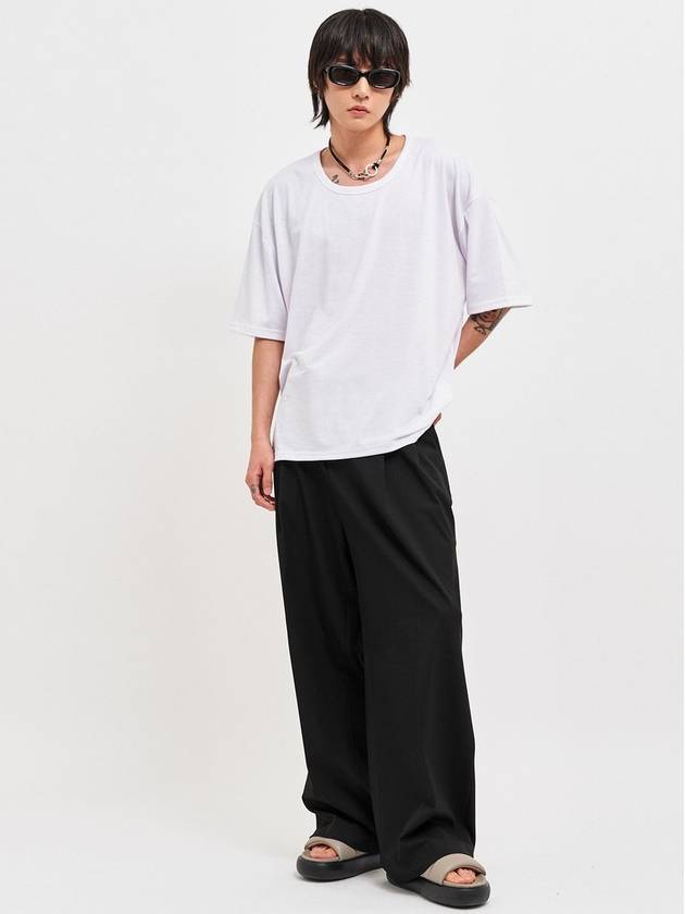 Seawear Oversized Silket Scoop Neck Short Sleeve T Shirt White - C WEAR BY THE GENIUS - BALAAN 5