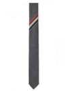 Three-Line Engineer Stripe Wool  Neck Tie Dark Grey - THOM BROWNE - BALAAN 2