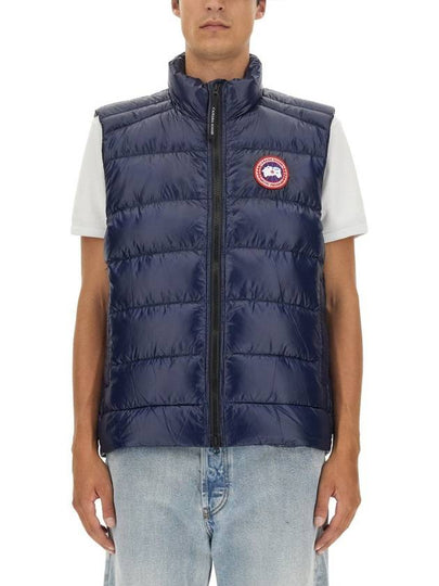 Crofton Logo Patch Padded Vest Atlantic Navy - CANADA GOOSE - BALAAN 2