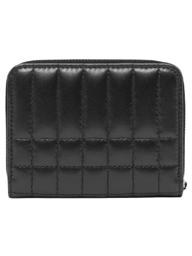 Lola Quilted Zip Round Coin Card Wallet Black - BURBERRY - BALAAN 4