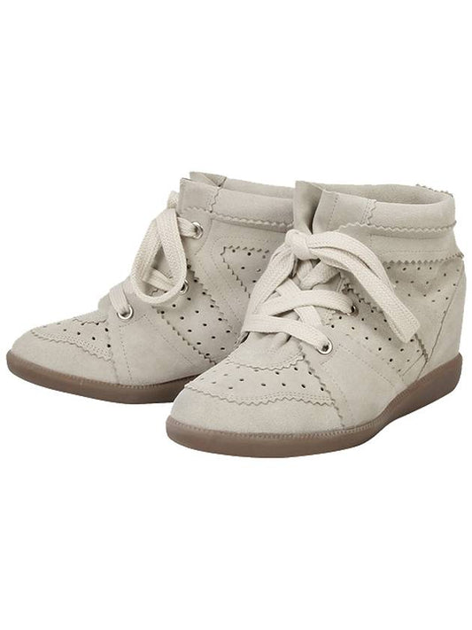 BOBBY Suede Sneakers BK0011FA A1E20S 20CK CHALK IMS075ck - ISABEL MARANT - BALAAN.