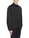 Triangle Logo Re-Nylon Long Sleeve Shirt Black - PRADA - BALAAN 5