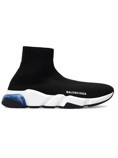 Speed Trainer Clear Sole High Top Sneakers  Blue Black - BALENCIAGA - BALAAN 1