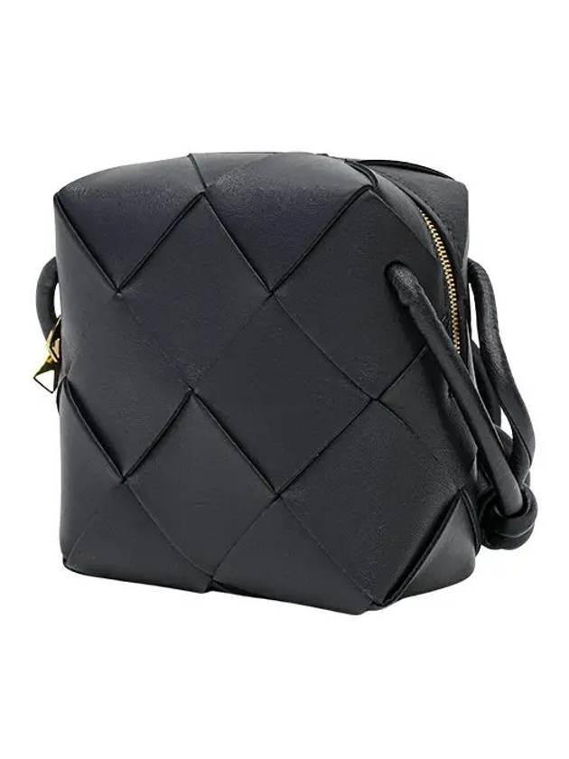 Cassette Intrecciato Mini Shoulder Bag Black - BOTTEGA VENETA - BALAAN 3