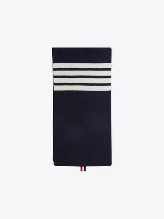 Striped Cashmere Muffler Navy - THOM BROWNE - BALAAN 2