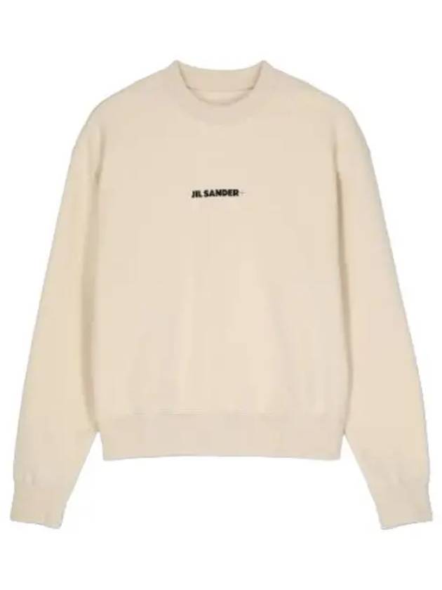 Logo Print Sweatshirt Cream T Shirt - JIL SANDER - BALAAN 1