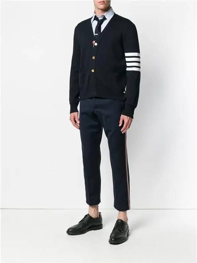 Milano Stitch 4 Bar Cardigan Navy - THOM BROWNE - BALAAN 3