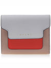 Saffiano Tri-Fold Half Wallet Grey - MARNI - BALAAN 2