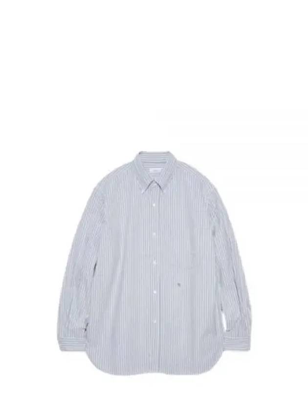 Button Down Stripe Wind Shirt Navy SUGF352 N - NANAMICA - BALAAN 1