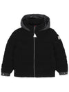 Kids Logo Patch Corduroy Mix Padded Jacket Black 1A00029 5969O 999 8 10A - MONCLER - BALAAN 3