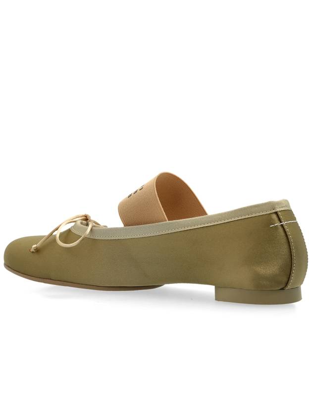 MM6 Maison Margiela Ballet Flats With Logo, Women's, Green - MAISON MARGIELA - BALAAN 5