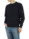 Diagonal Raised Fleece Sweatshirt Black - CP COMPANY - BALAAN 3