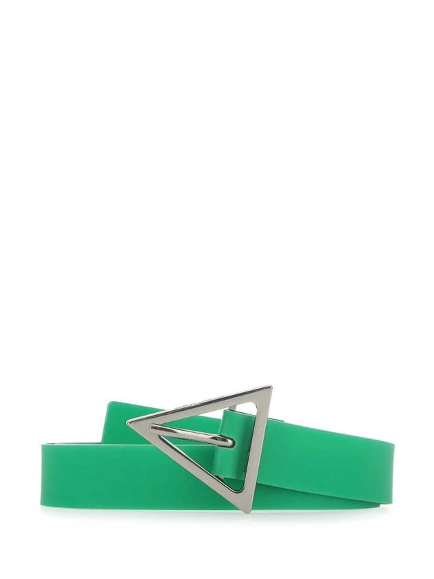 Triangle Buckle Rubber Belt Parakeet - BOTTEGA VENETA - BALAAN 1