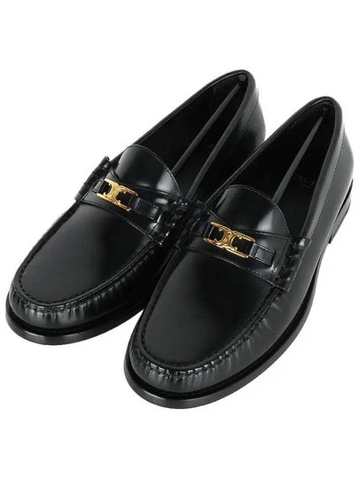 Luco Triomphe Polished Bull Loafers Black - CELINE - BALAAN 2